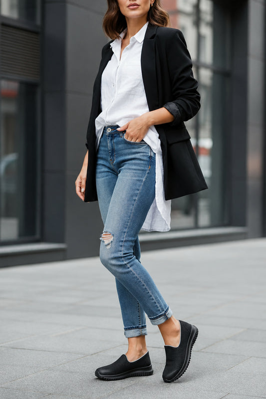 Tenis Casual Slip on, Go walk Est 976